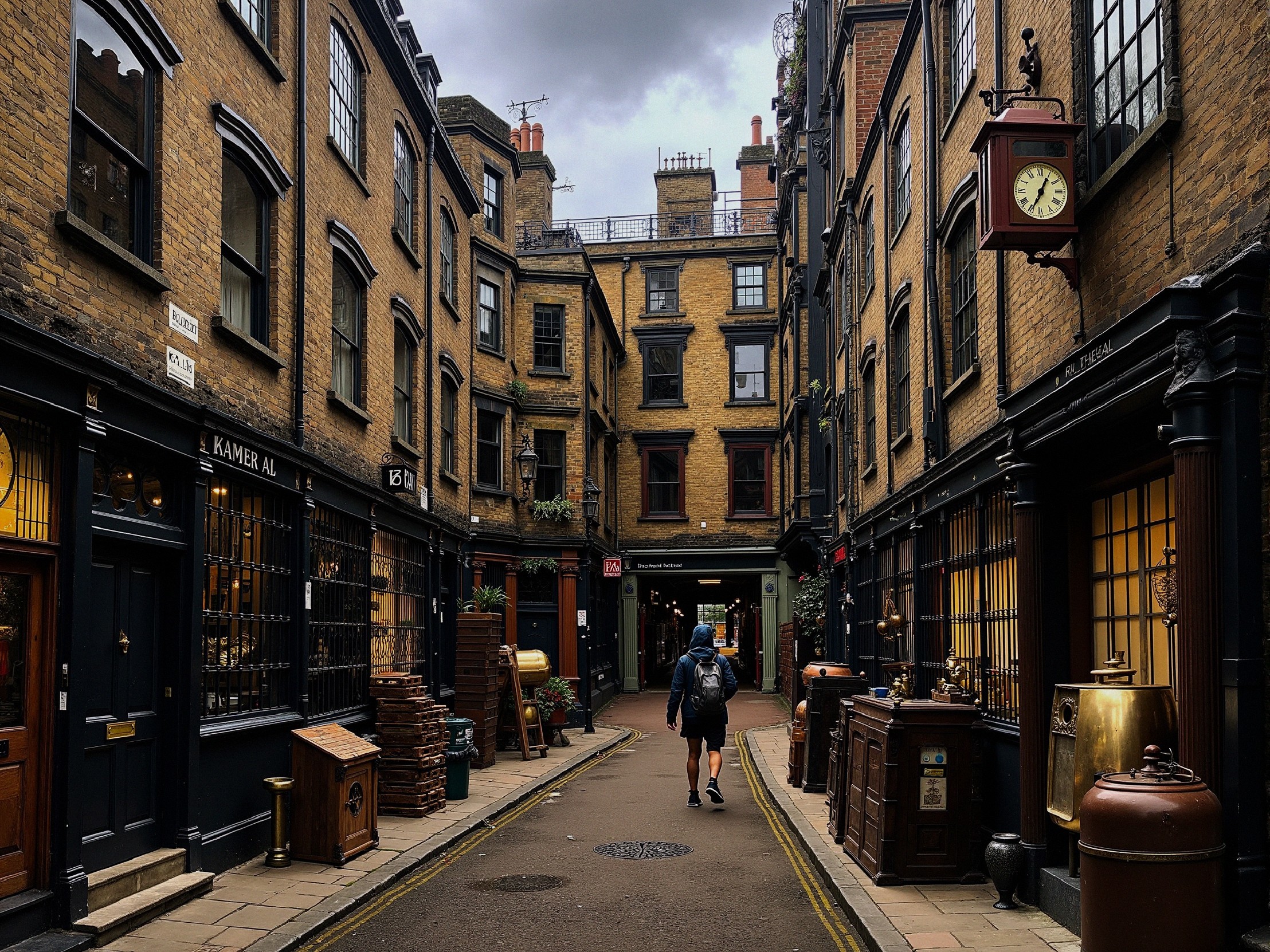 Charming Cobblestone Alleyway with Historical Architecture