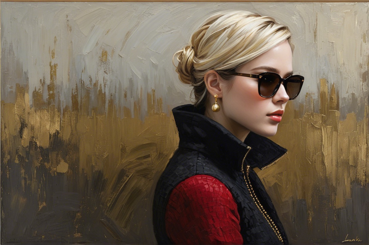 Sophisticated Woman in Stylish Updo and Sunglasses