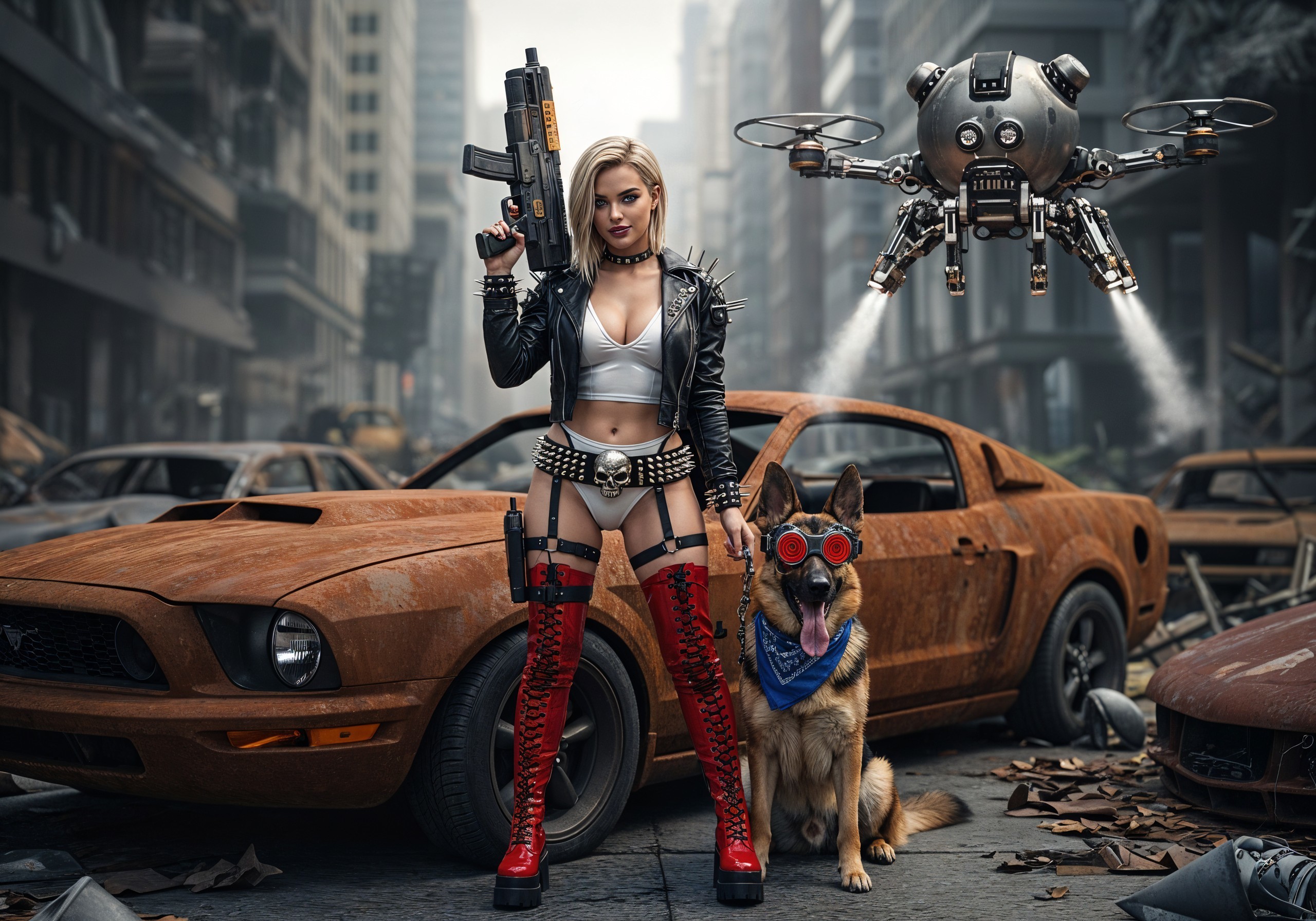 Fierce Female Character in Post-Apocalyptic Setting