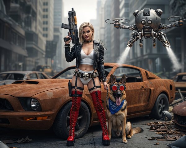 Fierce Female Character in Post-Apocalyptic Setting