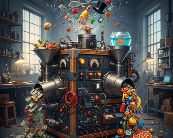 Whimsical Workshop with Colorful Candy Machine