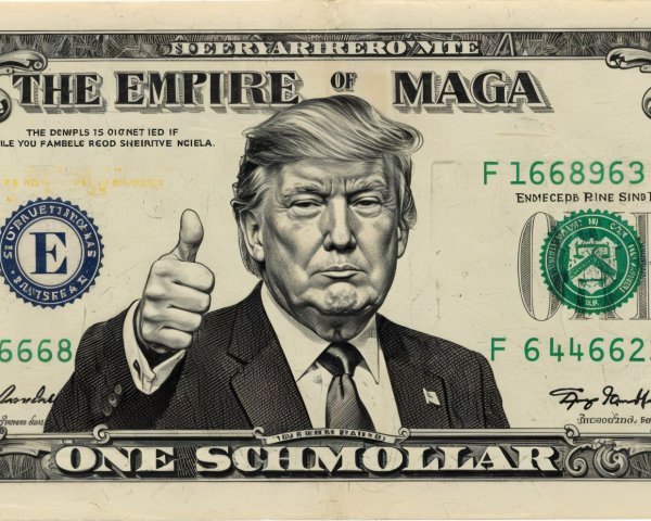 Parody Banknote Design of "ONE SCHMOLLAR" Currency