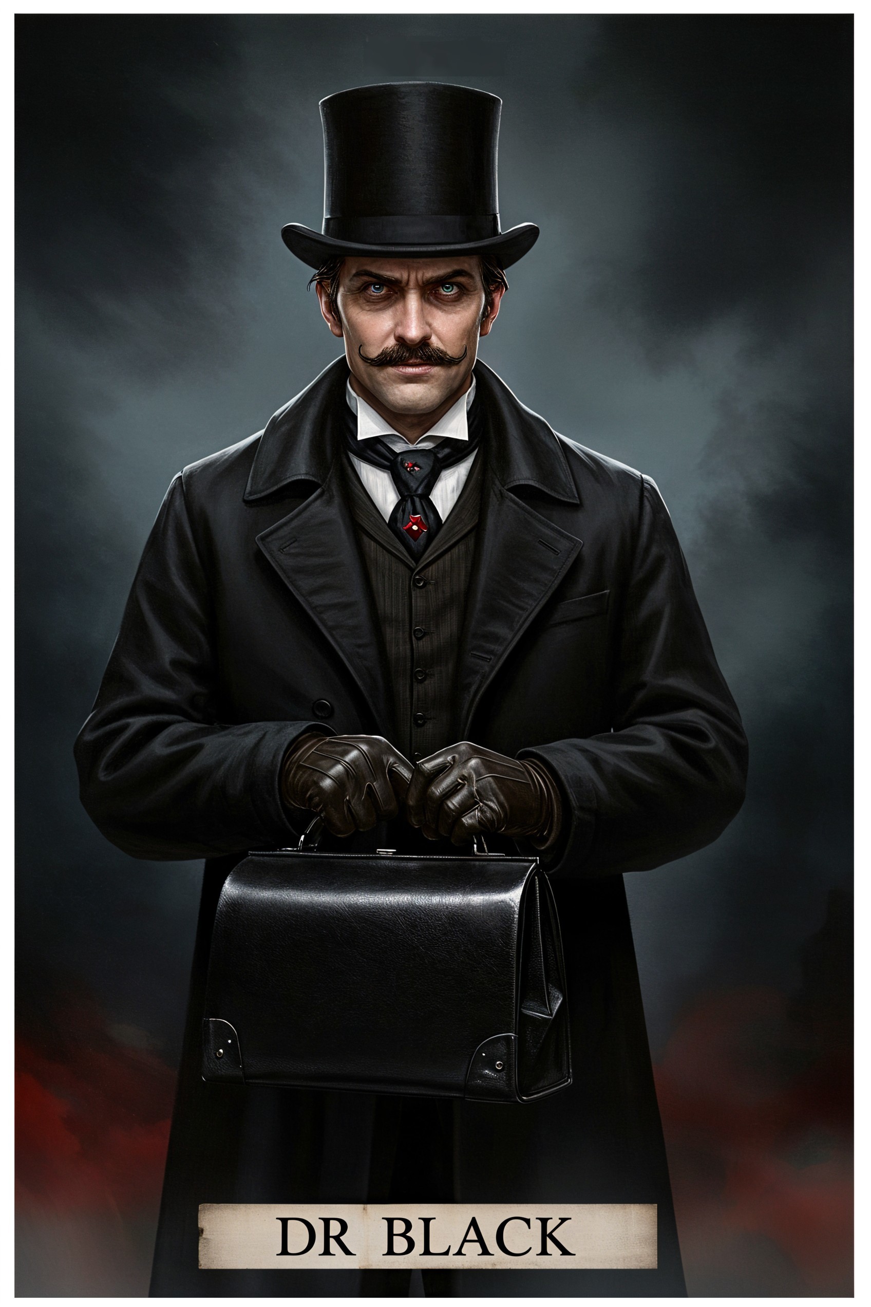 Mysterious Victorian Figure with Medical Bag