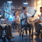 Diverse Scientists Collaborate in Modern Laboratory Setting