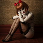 Mannequin Figure with Porcelain Skin and Vintage Decor