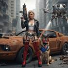 Fierce Female Character in Post-Apocalyptic Setting