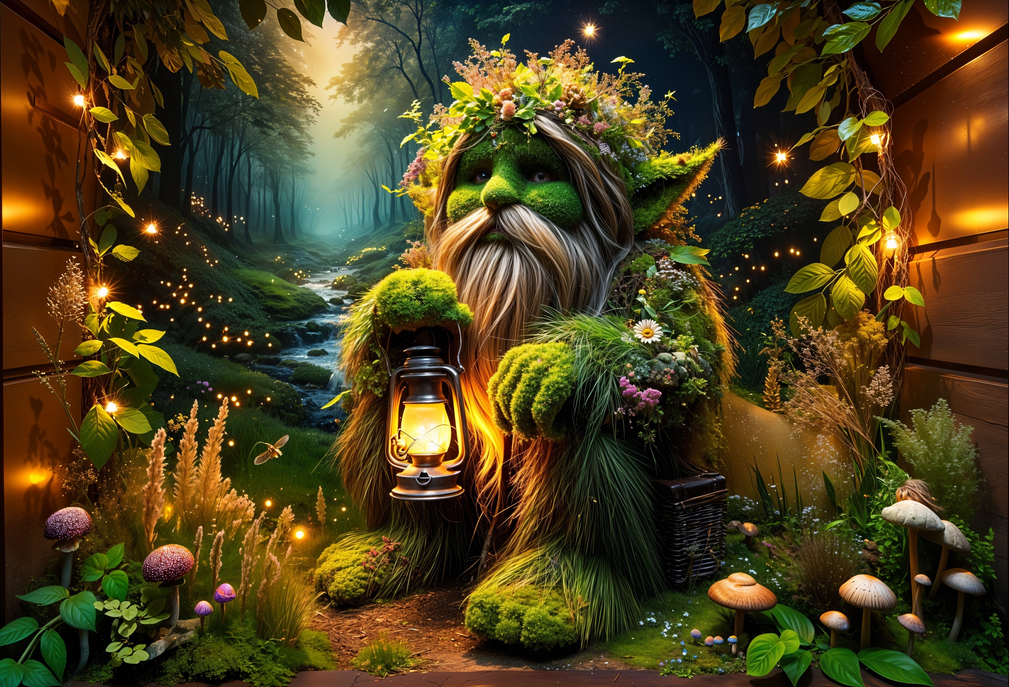 Whimsical Creature in a Mystical Forest Glade