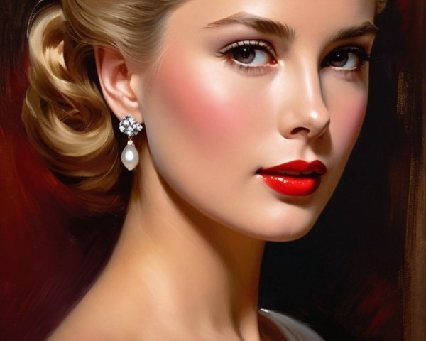 Elegant Vintage Glamour Portrait of a Woman