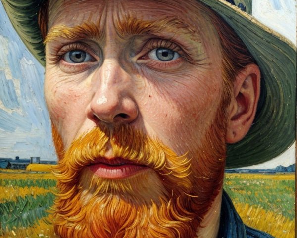 Self-Portrait of a Man with Red Beard and Blue Eyes