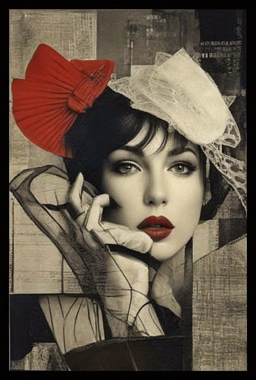 Vintage Artistic Portrait of a Woman with Elegance