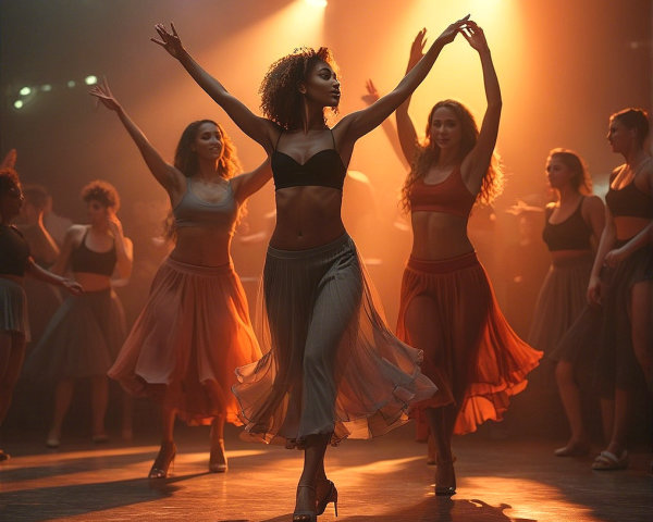 Vibrant Dance Performance with Colorful Costumes