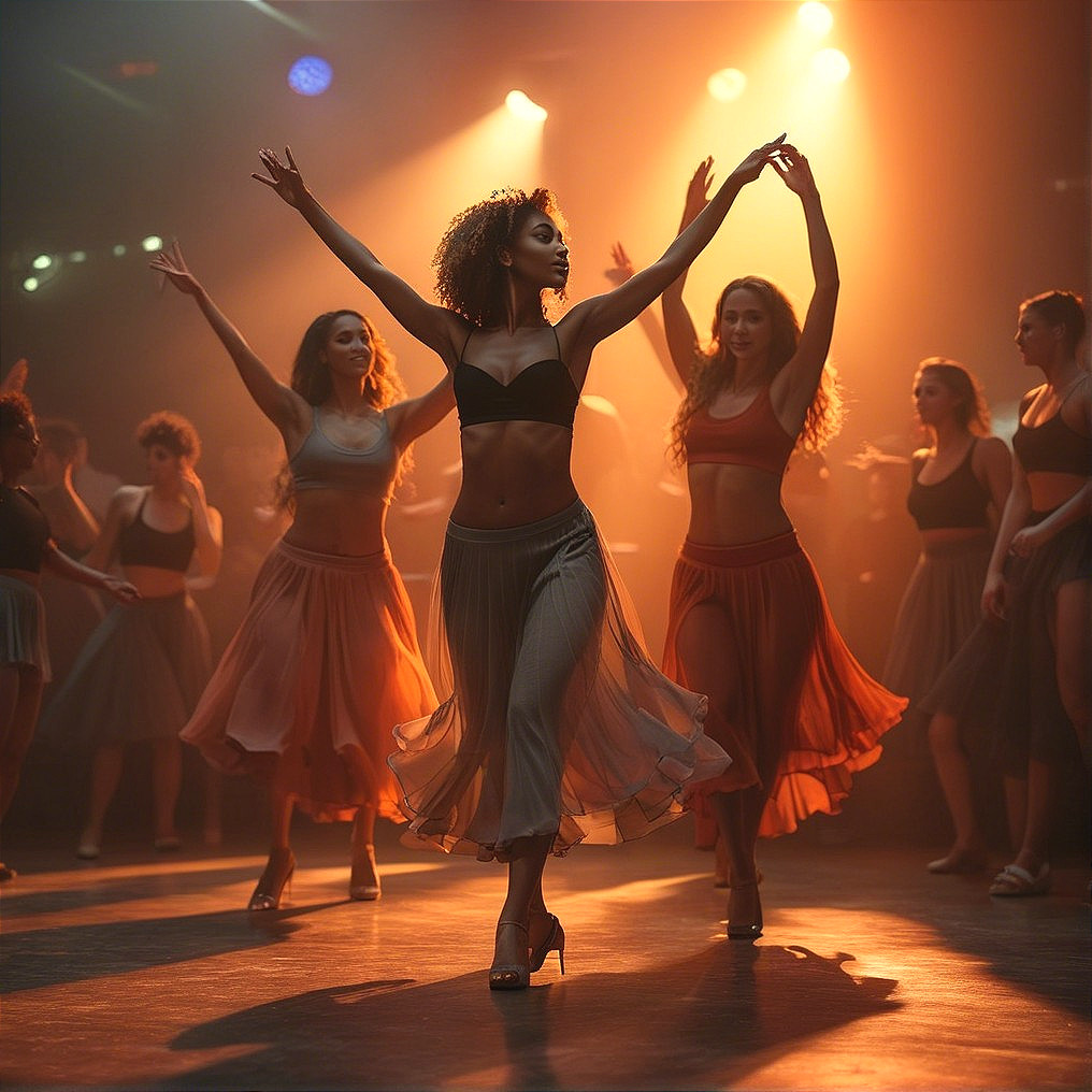 Vibrant Dance Performance with Colorful Costumes