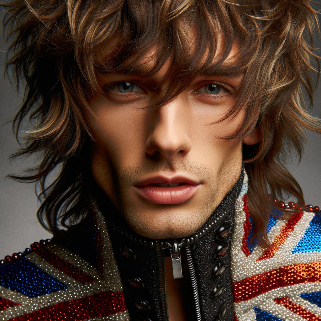 Portrait of a Young Male Model in Statement Jacket