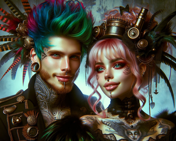 Eclectic Fashion of a Bold Couple with Unique Styles