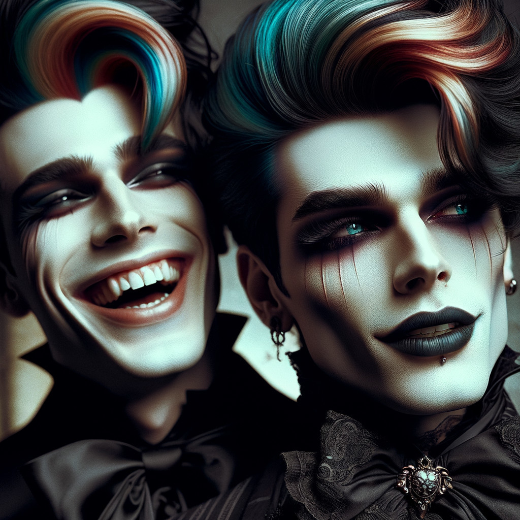 Stylized Individuals with Dramatic Makeup and Hairstyles
