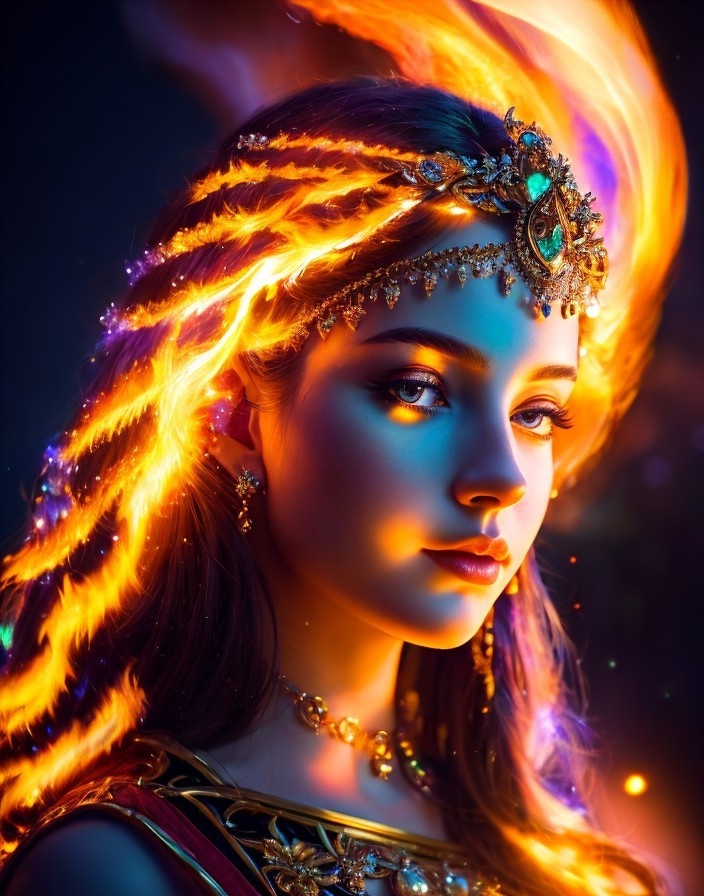 Enigmatic Fire Goddess