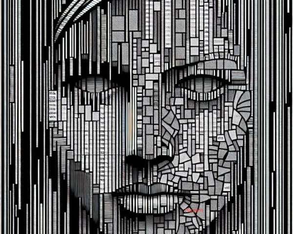 Abstract Face Representation in Black and White Lines