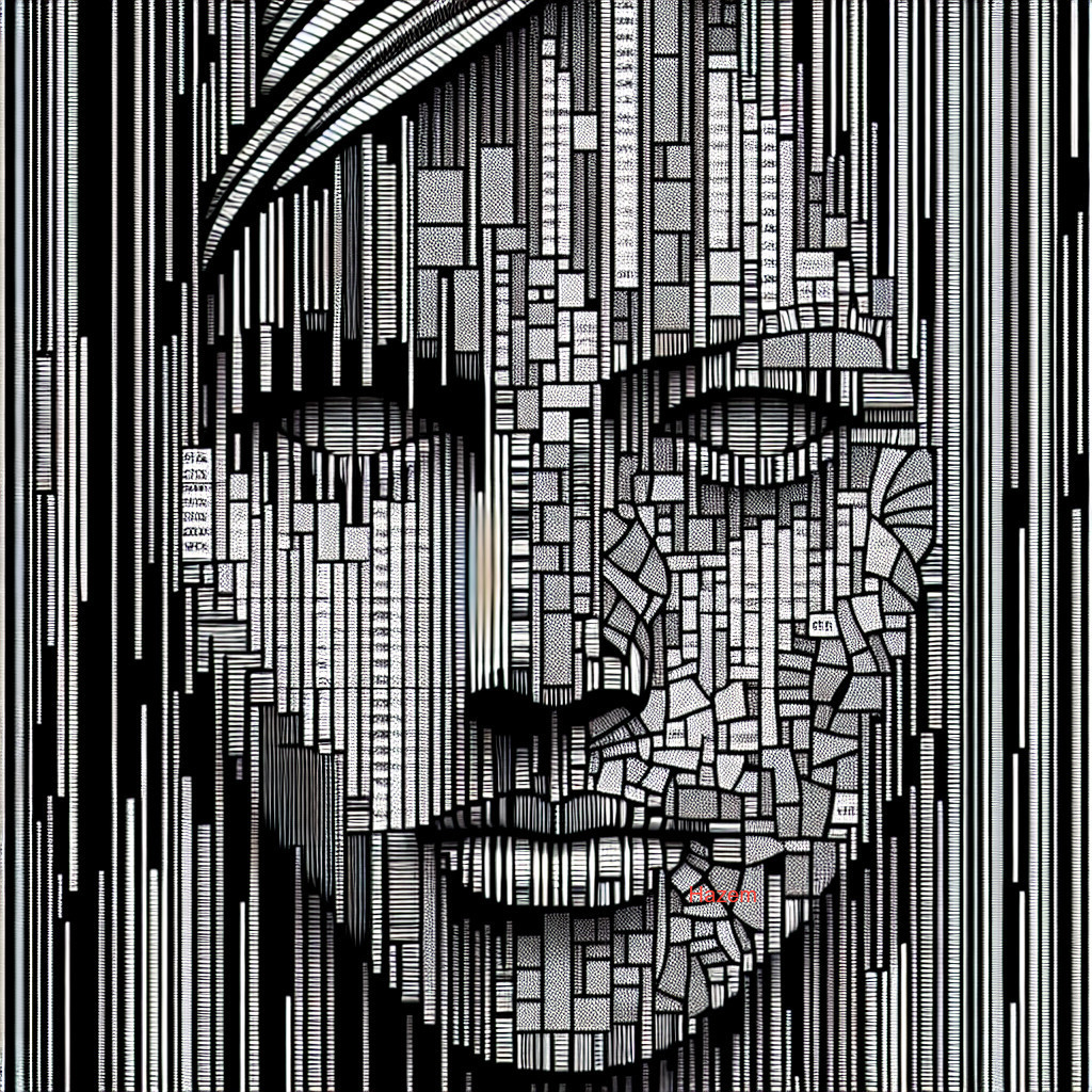 Abstract Face Representation in Black and White Lines