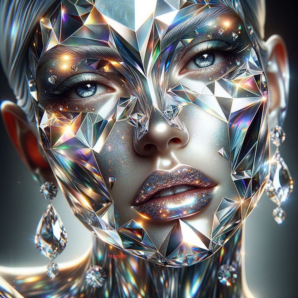 Artistic Face Design with Diamond-Like Facets