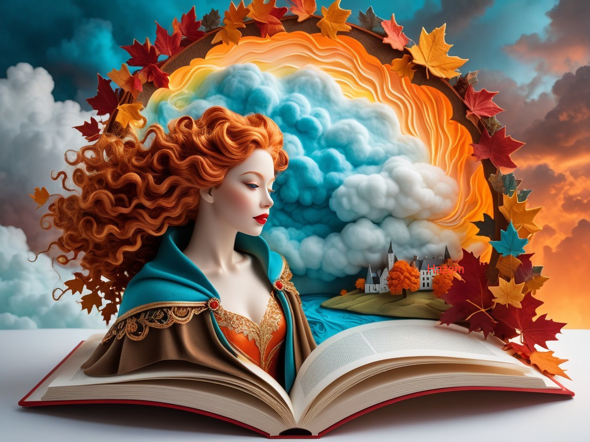 Fantasy Scene with Regal Figure in Nature Setting