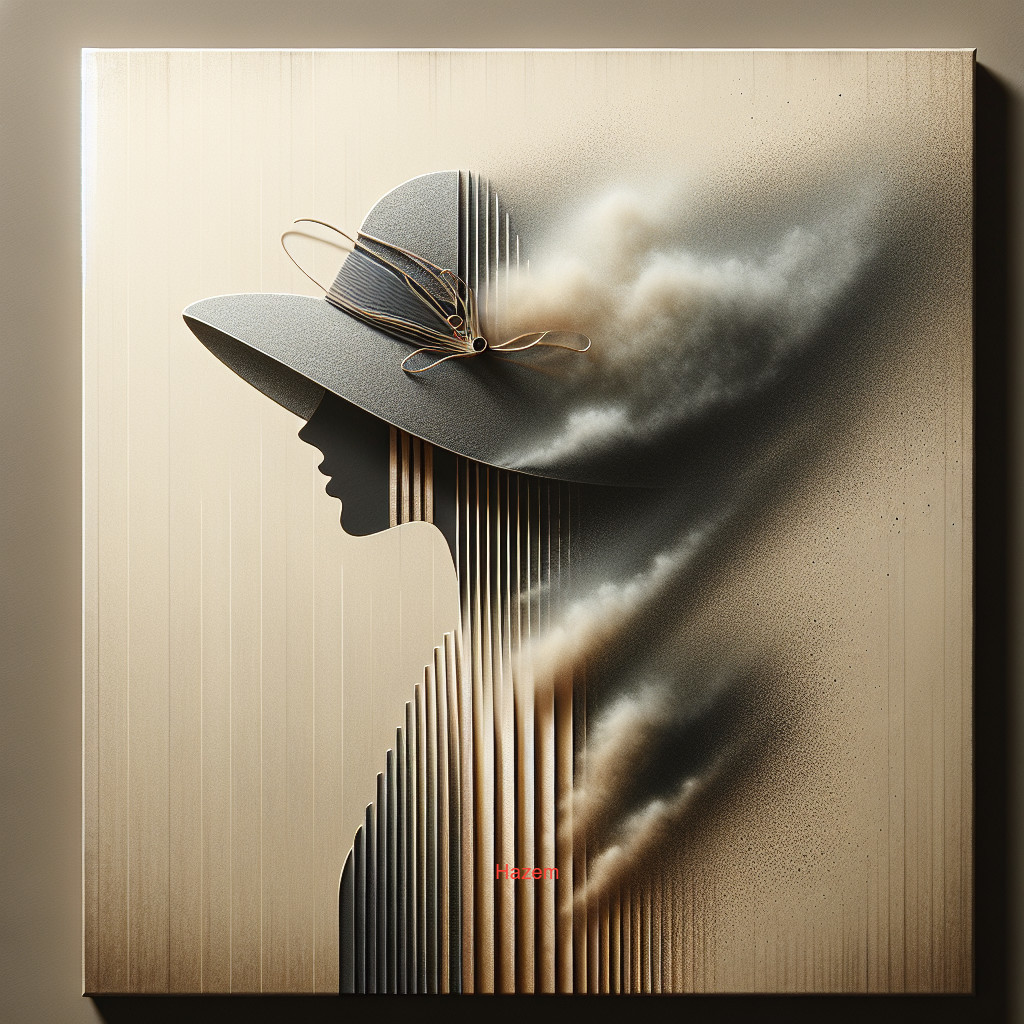 Profile of a Woman in a Wide-Brimmed Hat Artwork