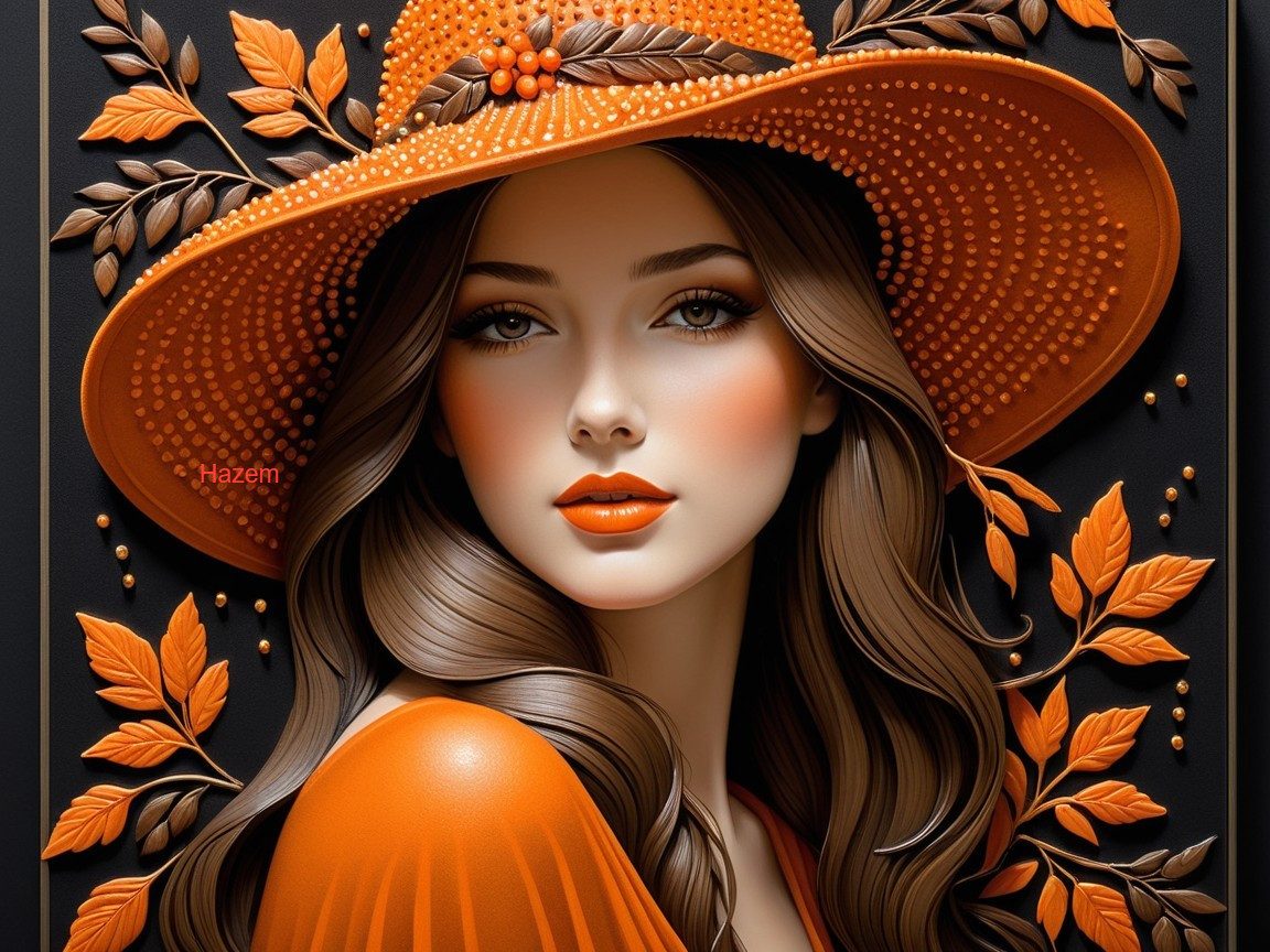Stylized portrait of a woman in a floral setting