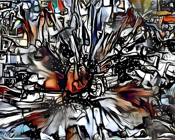 Abstract Explosion of Shapes and Colors in Art