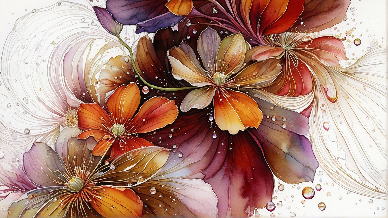 Vibrant Flower Arrangement in Orange, Burgundy, and Cream