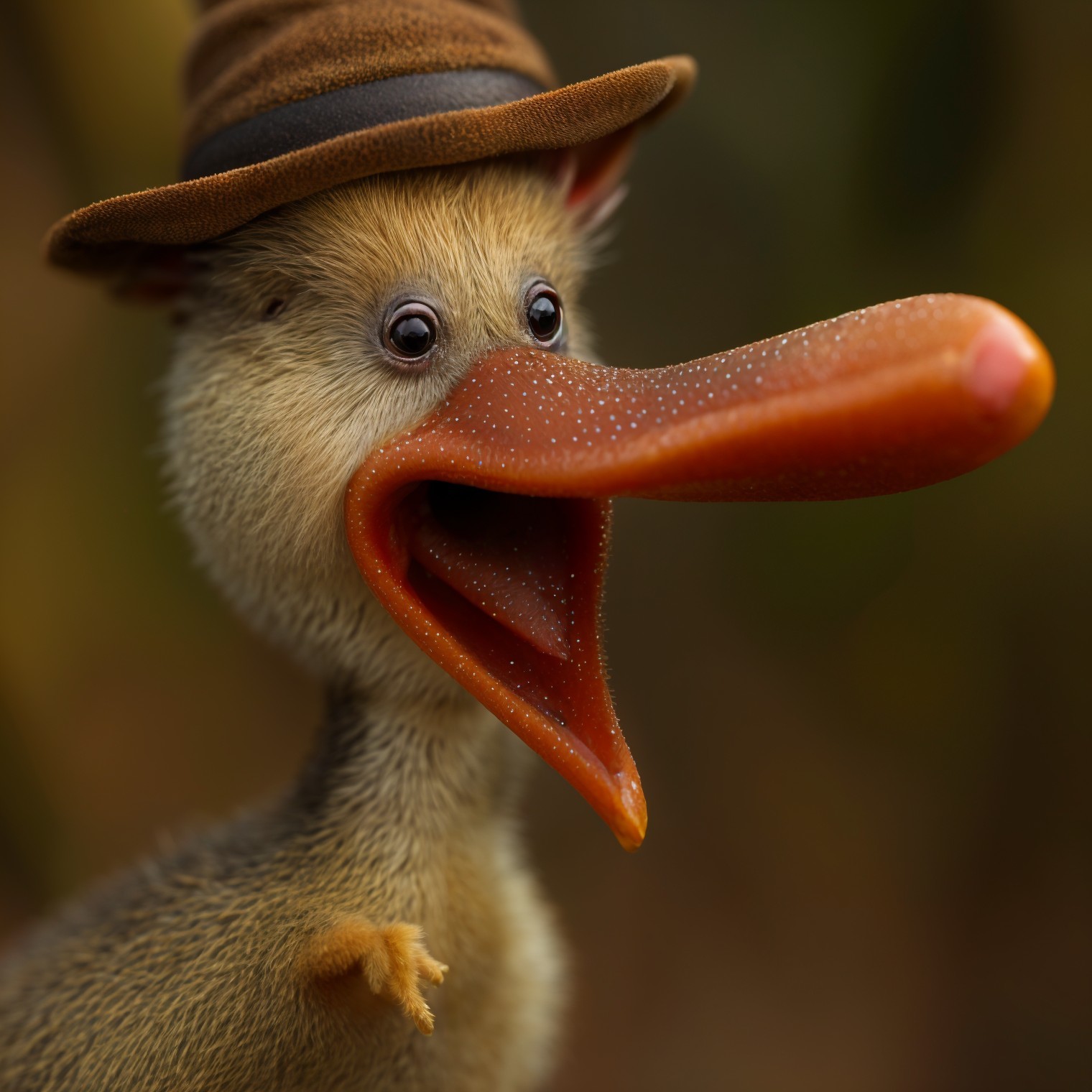 Whimsical Duckling Creature with Playful Features