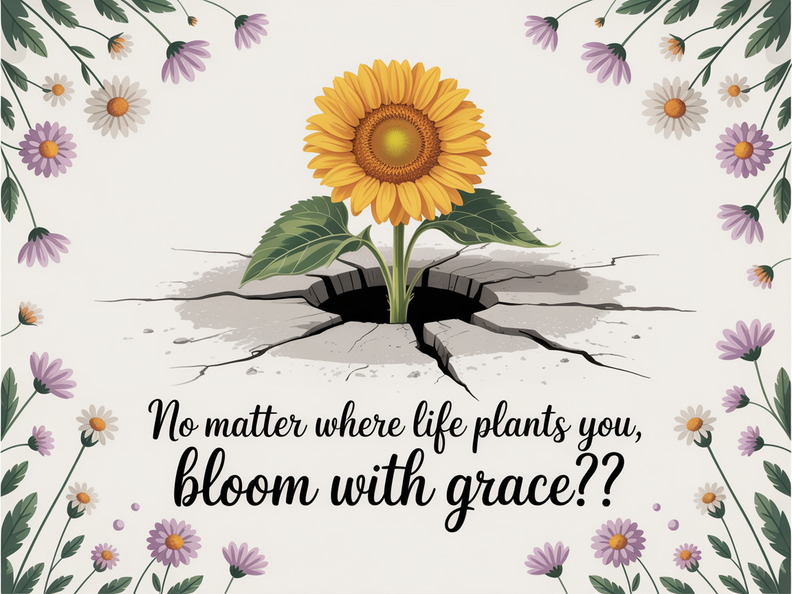 Sunflower Symbolizing Resilience and Hope in Nature