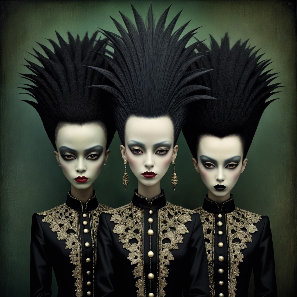 Eerily Glamorous Figures in Dramatic Dark Attire