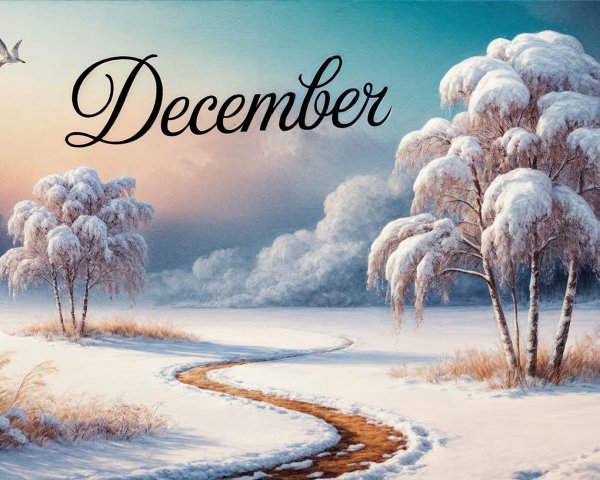 Serene Winter Landscape with Frosted Trees and Path