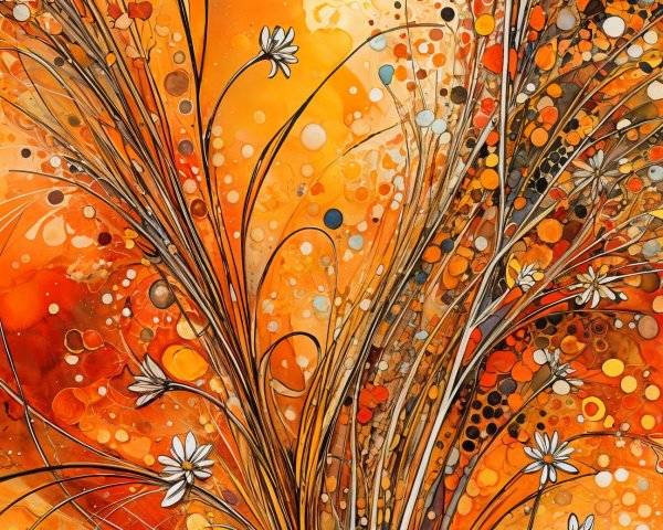 Vibrant Abstract Design with Orange and Yellow Hues