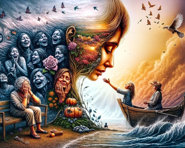 Artwork Depicting Emotions Through Nature Elements