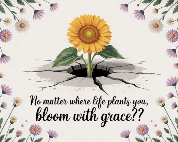 Sunflower Symbolizing Resilience and Hope in Nature