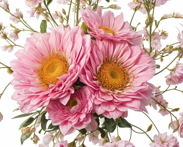 Vibrant Pink Daisy Bouquet with Delicate Buds