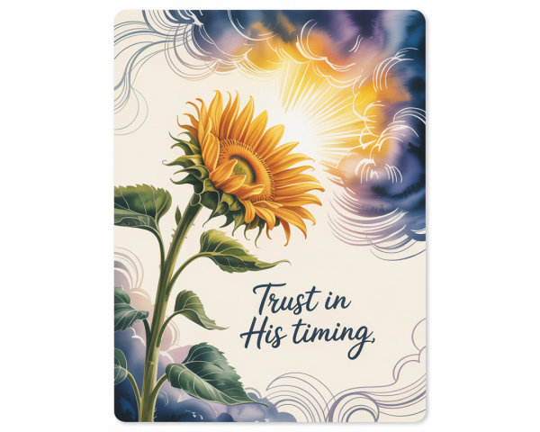 Vibrant Sunflower Under Radiant Sun and Clouds