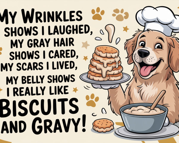 Golden Retriever Chef with Pancakes in Cozy Kitchen