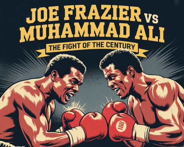 Joe Frazier and Muhammad Ali Face-Off Graphic