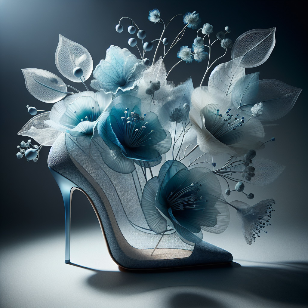 Pastel Fantasy of Flowers and Berries in High Heel