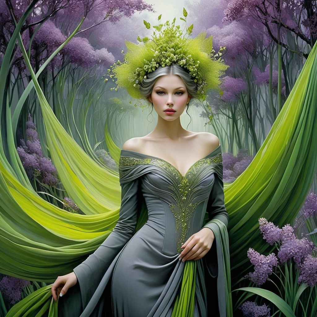 Mystical Figure in Enchanting Forest Setting
