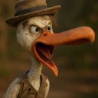Whimsical Duckling Creature with Playful Features
