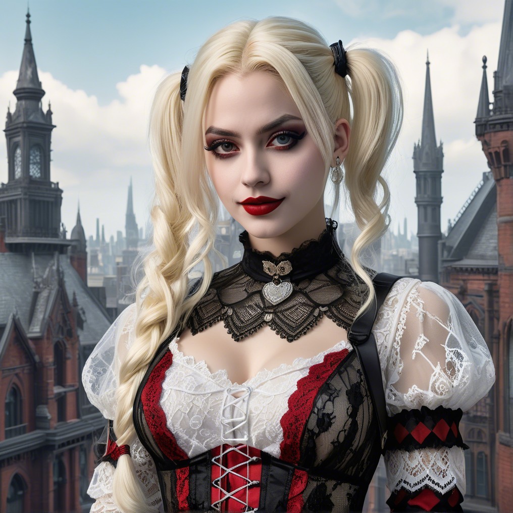 Gothic and Playful Fashion in a Cityscape Setting