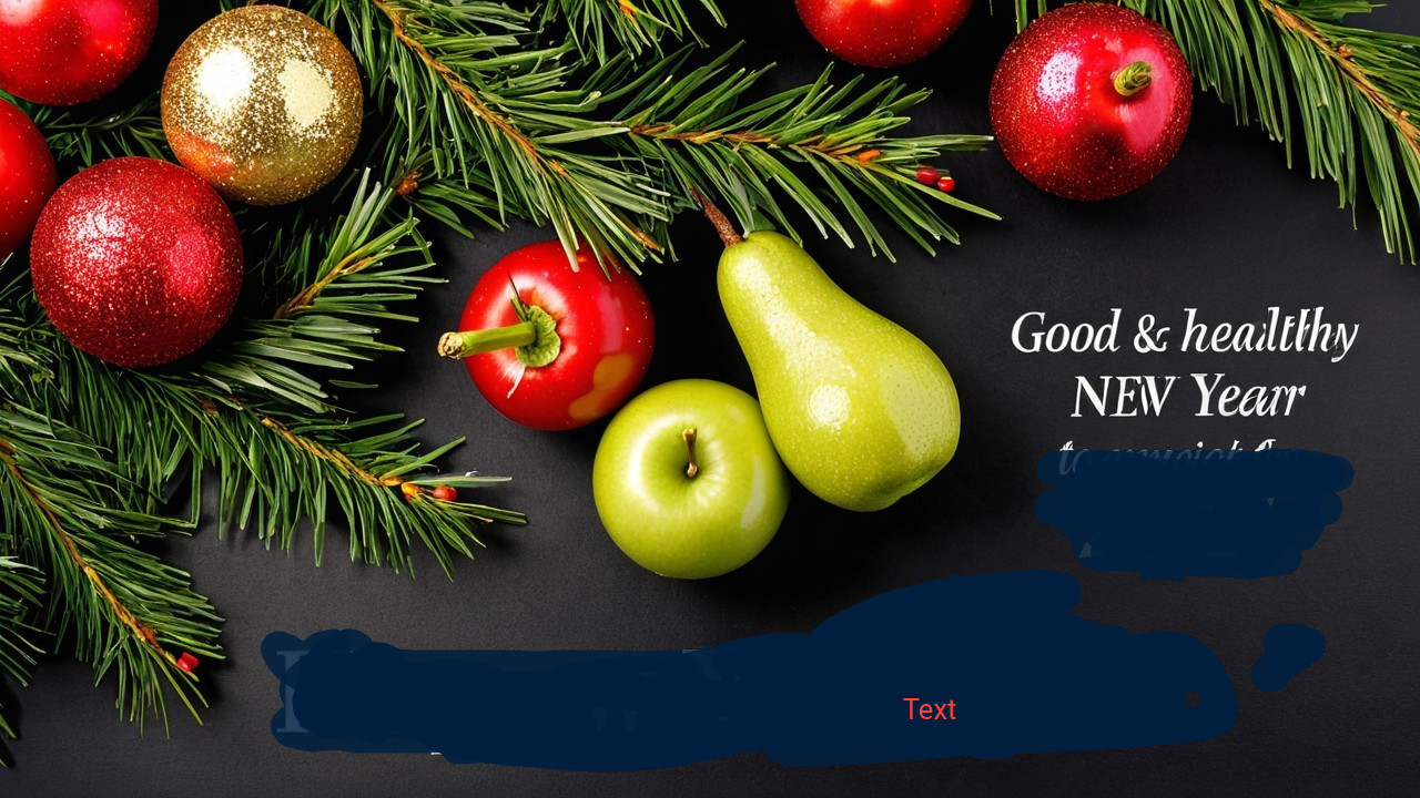 Christmas and New Year Themed Flat Lay Arrangement