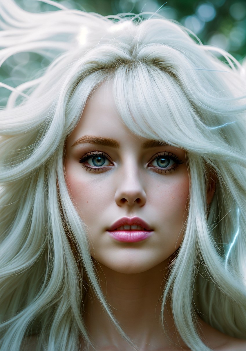 Close-Up Portrait of a Young Woman with Blonde Hair