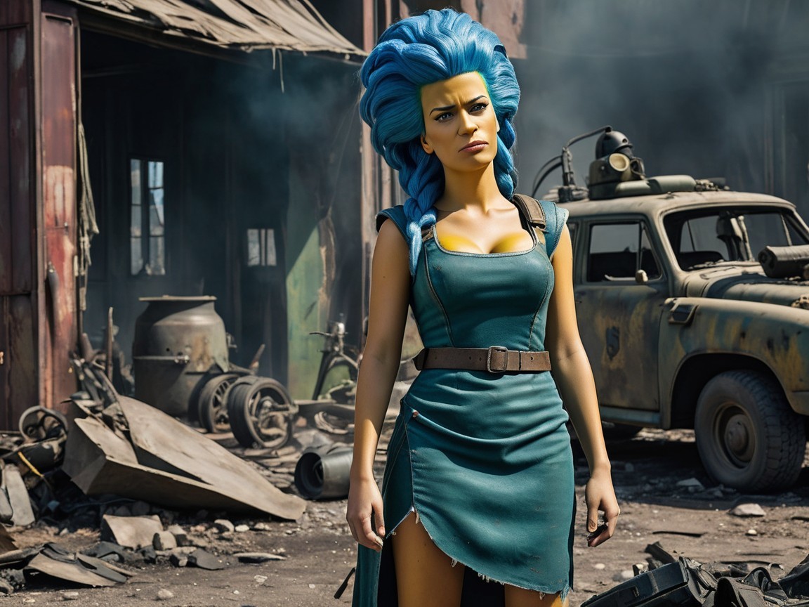 Stylized Character in Post-Apocalyptic Setting