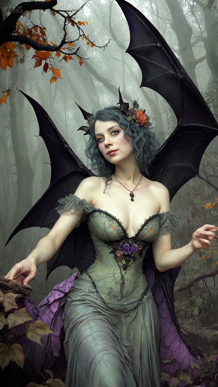 Mystical Forest with Captivating Fairy and Fog