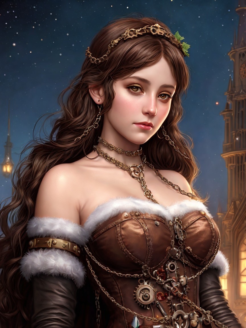 Intricate Portrait of a Beautiful Woman with Accessories