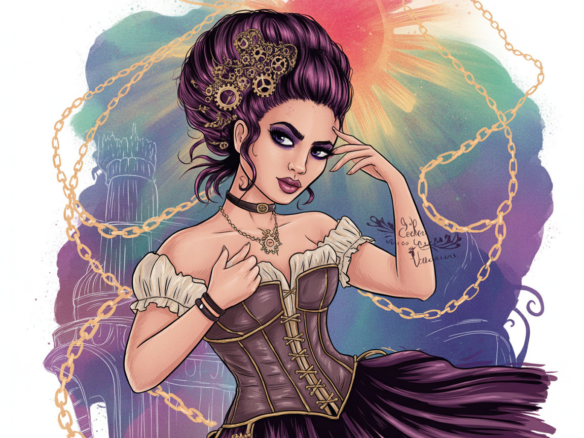Steampunk Fantasy Fashion with Intricate Details