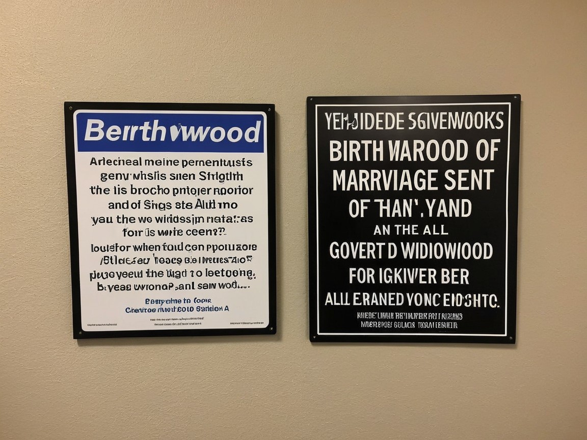 Decorative Wall Signs with Informative Texts